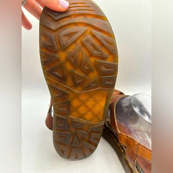 Vintage Dr. Martens Daisy Brown Leather Fisherman Sandals Chunky Women’s SZ 10 - Picture 5 of 17